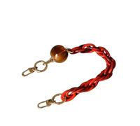 correa de cadena metálica, Bolso de mano de acrílico for mujer, correa de cadena de resina, multicolor, 40cm-60cm(Shuang Se Hong,60cm including loop)