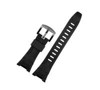 Correa de caucho adecuada for CASIO PRG-110Y / C/PRW-1300Y correa de reloj de resina negra Correa de silicona PROTREK(Black Black Buckle)