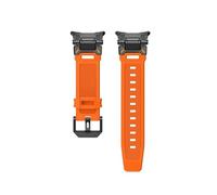 Correa de caucho de acero inoxidable compatible con for Samsung Galaxy Watch 7 Ultra de 47 mm Correa deportiva compatible con for SAMSUNG GALAXY ULTRA 47 Pulsera de silicona for hombre(Black orange)