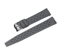 Correa de caucho tropical Fit For Oris Fit for Seiko Fit for Citizen Correa de reloj de liberación rápida 18 mm 20 mm 22 mm Correa tropical de silicona Correa de reloj inteligente(Grey silver,22mm)