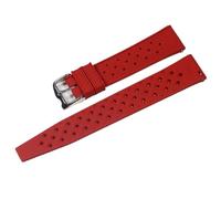 Correa de caucho tropical Fit For Oris Fit for Seiko Fit for Citizen Correa de reloj de liberación rápida 18 mm 20 mm 22 mm Correa tropical de silicona Correa de reloj inteligente(Red Silver,22mm)