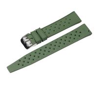 Correa de caucho tropical Fit For Oris Fit for Seiko Fit for Citizen Correa de reloj de liberación rápida 18 mm 20 mm 22 mm Correa tropical de silicona Correa de reloj inteligente(Army green silver,18