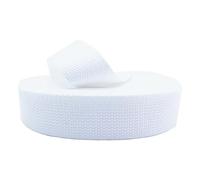 Correa de cincha for tapicería de mezcla de algodón, rollo de 4,5 metros, multicolor, varios anchos(White,50 mm)