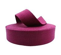 Correa de cincha for tapicería de mezcla de algodón, rollo de 4,5 metros, multicolor, varios anchos(Wine Red,38 mm)