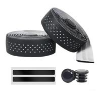 Correa de cinta para manubrio de bicicleta de carretera con envoltura de poliuretano de lunares y acolchado de EVA, ofrece absorción de impactos transpirable, elástica y resistencia al sudor para