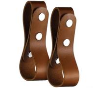 Correa de cintura de cuero 2pcs soportes de látigo para uso ecuestre esencial para montar a caballo (marrón)
