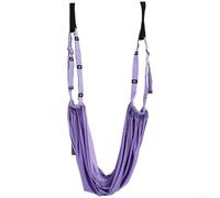 Correa de columpio de trapecio de yoga para yoga aéreo, entrenamiento, terapia de inversión, cuerda ajustable para uso doméstico, verde (morado)