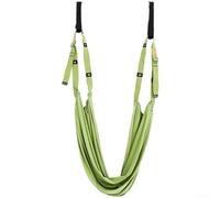 Correa de columpio de trapecio para yoga aéreo, entrenamiento, inversión de terapia, cuerda ajustable para uso doméstico, verde (verde)