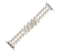 Correa de corazón compatible con correas de Apple Watch para mujer de 38 mm, 40 mm, 41 mm, 42 mm, correa de metal de acero inoxidable con doble forma de amor para iWatch Series 8, 7, 6, 5, 4, 3, 2, 1