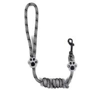 Correa de cuerda para cachorros con decoración de huellas de patas, correa duradera para entrenamiento y caminar para perros