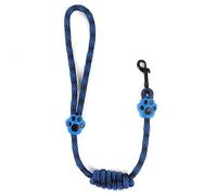 Correa de cuerda para cachorros decorada con huellas de patas para entrenamiento y paseo de perros