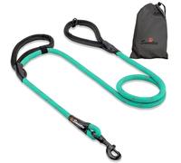 Correa de cuerda para perro, correa fuerte, 2 asas acolchadas de 5 pies, perros medianos y grandes, reflectante, resistente a la intemperie.