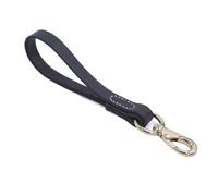 Correa de Cuero auténtico for Perros de 30/55 cm, Corta, for Entrenamiento y Paseo de Perros medianos y Grandes.(Black1,1.6 * 30cm)
