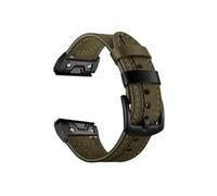 Correa de cuero compatible con for Garmin Fenix 5X Plus 5 /Fenix 6X 6/ Fenix 7X Pro 8 /Tactix 7 /Forerunner 965, correa de apertura rápida 26mm 22mm(Green,22mm)