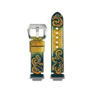 Correa de cuero con grabado Retro Compatible con Casio GM2100 GA2100 B2100, correa de reloj de piel de vaca modificada, accesorios de pulsera de repuesto for hombre