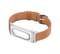 Correa de cuero, correa de cuero para Fitbit Air con elasticidad controlada de patrón definido e interfaz de montaje para seguridad del dispositivo (marrón)