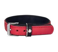 Correa De Cuero Das Lederband Para Perro Vancouver Rojo/Negro Para Raza Grande