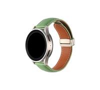 Correa de cuero de 20 mm de ancho compatible con Samsung Galaxy Watch 6/5/4 44 mm 40 mm/5 Pro 45 mm/Active 2/Huawei Watch 42 mm/Amazfit GTS/GTS4 Pulsera de reloj(Green,For Galaxy Watch 5 Strap)