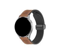 Correa de cuero de 20mm 22mm for Samsung Galaxy Watch5 Pro 45mm Watch 4 6 Classic 42mm 46mm for Huawei GT4 3 2 3 Correa con hebilla magnética (Color : Crazy Deep Brown, Size : For Huawei GT 4 46mm)