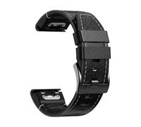 Correa de cuero de silicona de 22/26 mm compatible con for Garmin Fenix 8 7 7X Pro 47 mm 51 mm/6 6X Pro Epix Accesorio de repuesto Pulsera de fácil instalación(Silicone Leather 19,26mm Width)