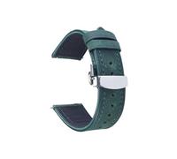 Correa de cuero de vaca de 20mm 22mm Compatible con Huawei GT5 GT4 Correa de cuero con hebilla de mariposa de 46 mm Compatible con Samsung Galaxy Watch 7 6 5 4 44mm 40mm / OnePlus 2 2R(Green,20mm)