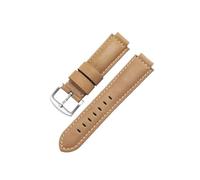 Correa de cuero esmerilado antisudor de 14 16mm apta for accesorios de reloj for Casio GST-B400 GST-B200(Khaki-Steel-K2,24x14mm)
