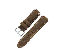 Correa de cuero esmerilado antisudor de 14 16mm apta for accesorios de reloj for Casio GST-B400 GST-B200(Brown-Steel-K2,24x14mm)