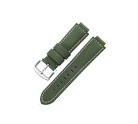 Correa de cuero esmerilado antisudor de 14 16mm apta for accesorios de reloj for Casio GST-B400 GST-B200(Green-Steel-K2,24x14mm)