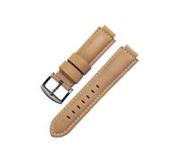 Correa de cuero esmerilado antisudor de 14 16mm apta for accesorios de reloj for Casio GST-B400 GST-B200(Khaki-Black-K2,24x14mm)
