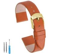 Correa de cuero for reloj Correa de muñeca Correa de muñeca 12 mm 14 mm 16 mm 18 mm 20 mm 22 mm Blanco Negro(Light Brown Gold,14mm)