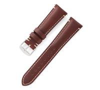 Correa de cuero for reloj, repuesto de correa de 20 mm, 22 mm y 24 mm, correa de reloj universal de liberación rápida(Coffee,20mm)