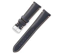 Correa de cuero for reloj, repuesto de correa de 20 mm, 22 mm y 24 mm, correa de reloj universal de liberación rápida(Blue,22mm)