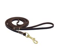 Correa de Cuero Genuino for Perros pequeños y medianos, Hecha a Mano, Duradera, portátil, Ligera y Suave, de Cuero auténtico for Perros pequeños y Gatos.(Brown,1 * 125cm)