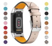 INF Correa de cuero genuino para Fitbit Charge 5/6