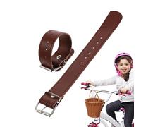Correa de cuero para cesta de bicicleta | Correas de repuesto de cuero para cesta de rueda - Accesorios vintage para patinetes de playa para