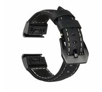 Correa de cuero para Garmin Fenix 7X Pro 6X 5X 8X 8 Plus Tactix 7 AMOLED Epix Pro 51 mm para Enduro 2 Quickfit Correa de liberación de 26 mm, negro negro, 26 mm