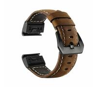 Correa de cuero para Garmin Fenix 7X Pro 6X 5X 8X 8 Plus Tactix 7 AMOLED Epix Pro 51 mm para Enduro 2 Quickfit Correa de liberación de 26 mm, marrón negro, 22 mm