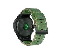 Correa de cuero Quickfit de 20mm, 22mm y 26mm compatible con for Garmin Fenix 7 6 5/MARQ/Instinct/Tactix(HGA128GRN,22mm)
