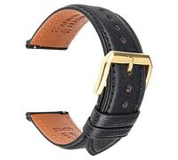 Correa de cuero reloj de deuda rápida, Black G Tipo 2, 23 mm