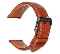 Correa de cuero reloj de deuda rápida, marrón claro B Tipo 2, 18 mm