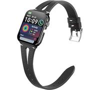 Correa de Cuero Vintage para Reloj Blackview-Reemplazo de 20mm/22mm compatible con W40,W70 Pro,W80 Pro,W60,W50,W30,R60,R8 Pro,R7 Pro,X20,Z20,W10,R50,R50 Pro,R30 Pro,R30 Max,R30 (Negro, 22mm)