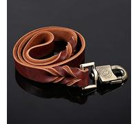 Correa de de Cuero Suave, Cadena Trenzada para Mascotas, 2,5cm de Ancho, Resistente y Cómoda - Durable y Ecológica, Clip de Alta Resistencia, Ideal para Perros Grandes y (2,5 * 90CM)