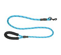 Correa de de Nylon Resistente, Cuerda Redonda Reflectante de 12 mm, 1,5 m para Perros Medianos y Grandes - Seguridad Nocturna, Diseño Ergonómico, Fácil Control (Azul)