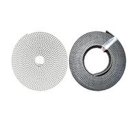 Correa de distribución de poliuretano PU HTD 5M de 15 dientes HTD5M 25 de repuesto for transmisión abierta en máquinas transportadoras(3meter,WHITE COLOR_12MM)