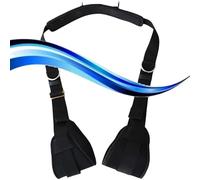 Correa de entrenamiento de yoga de nylon negro, ajustable en tamaño y dimensiones, adecuado para todos los pilates de yoga, regalos de pareja - K18