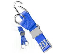 Correa de Equipaje, Agarre elástico para Chaqueta con Velcro con Gancho y Hebilla en Forma de D, Correa para artículos pequeños, Accesorios de Viaje para cinturón, Libera Sus Manos,Cielo Azul