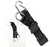 Correa de Equipaje, Agarre elástico para Chaqueta con Velcro con Gancho y Hebilla en Forma de D, Correa para artículos pequeños, Accesorios de Viaje para cinturón, Libera Sus Manos,Profundo Negro US