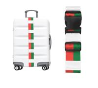 Correa de equipaje ajustable con hebilla con bandera de Madagascar
