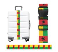 Correa de equipaje ajustable con hebilla de bandera de Guinea-Bissau