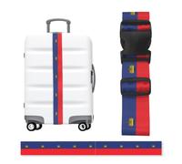 Correa de equipaje ajustable con hebilla de bandera de Liechtenstein